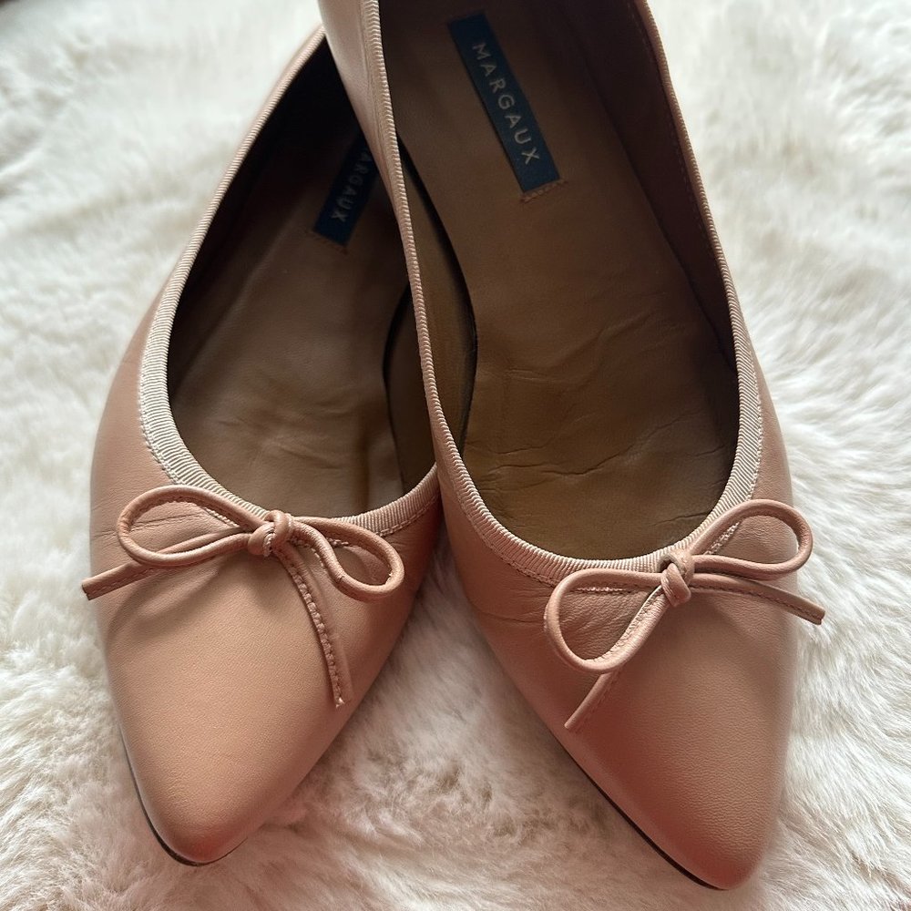 Margaux The Pointe Ballet Flats in Rose Nappa Soft Pink (38.5 EU 7.5. US)
